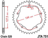 JT SPROCKETS Rear Sprocket 36 Teeth Aluminum Ultra-Light 520 Pitch Type 751 | JTA751.36