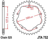 JT SPROCKETS Rear Sprocket 38 Teeth Aluminum Ultra-Light 525 Pitch Type 752 | JTA752.38
