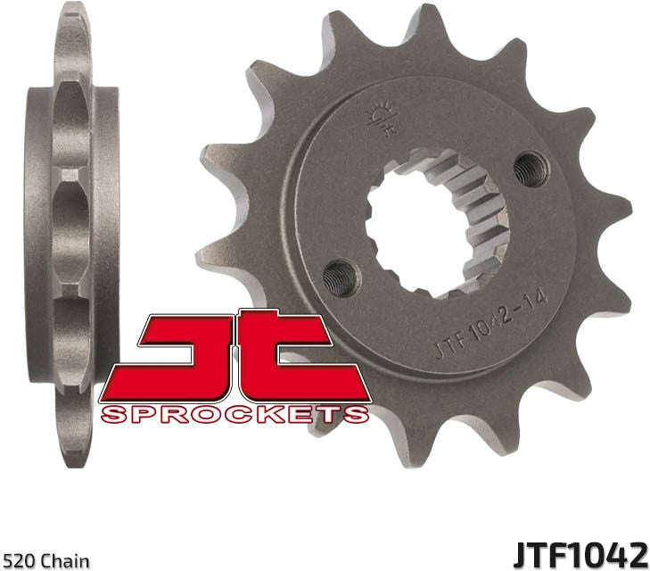 JT SPROCKETS Front Sprocket 14 Teeth Steel Standard 520 Pitch Type 1042 | JTF1042.14