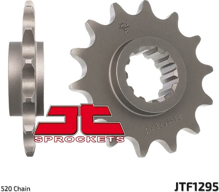 JT SPROCKETS Front Sprocket 15 Teeth Steel Standard 520 Pitch Type 1295 | JTF1295.15