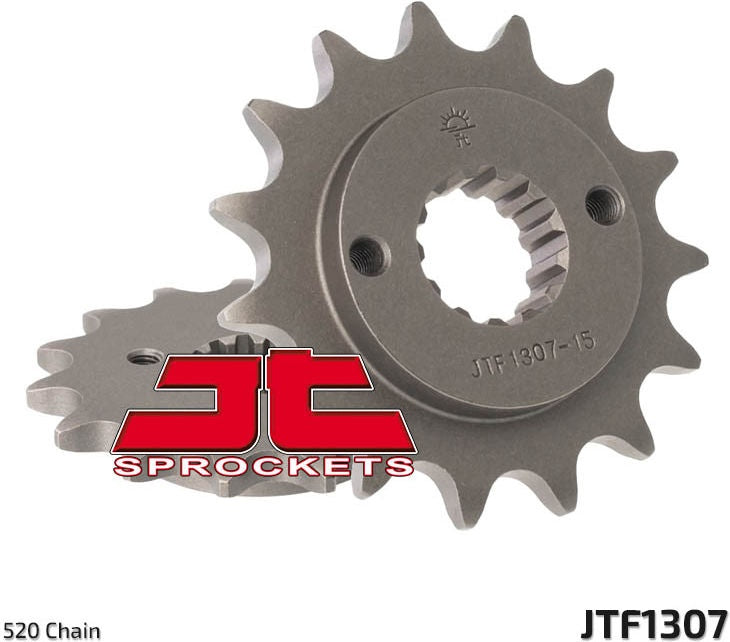 JT SPROCKETS Front Sprocket 15 Teeth Steel Standard 520 Pitch Type 1307 | JTF1307.15