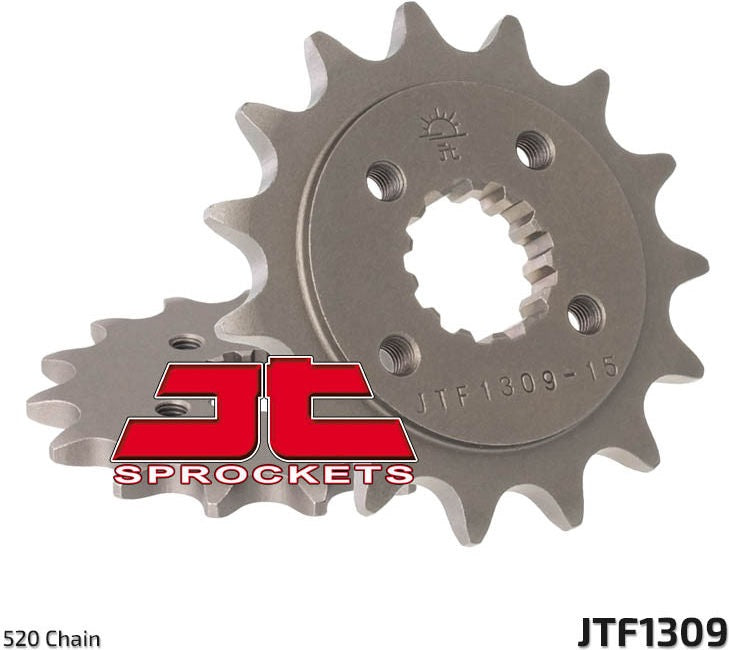 JT SPROCKETS Front Sprocket 15 Teeth Steel Standard 520 Pitch Type 1309 | JTF1309.15