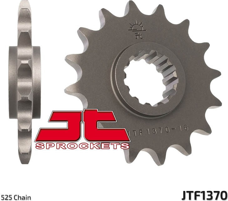 JT SPROCKETS Front Sprocket 16 Teeth Steel Standard 525 Pitch Type 1370 Honda CB600F Hornet | JTF1370.16