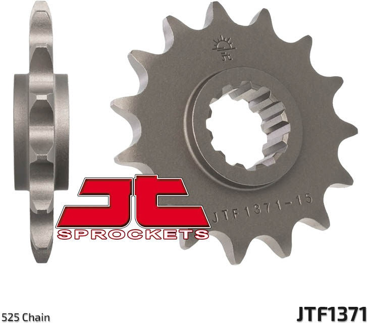 JT SPROCKETS Front Sprocket 14 Teeth Steel Standard 525 Pitch Type 1371 Honda CB600F/CB600S Hornet | JTF1371.14