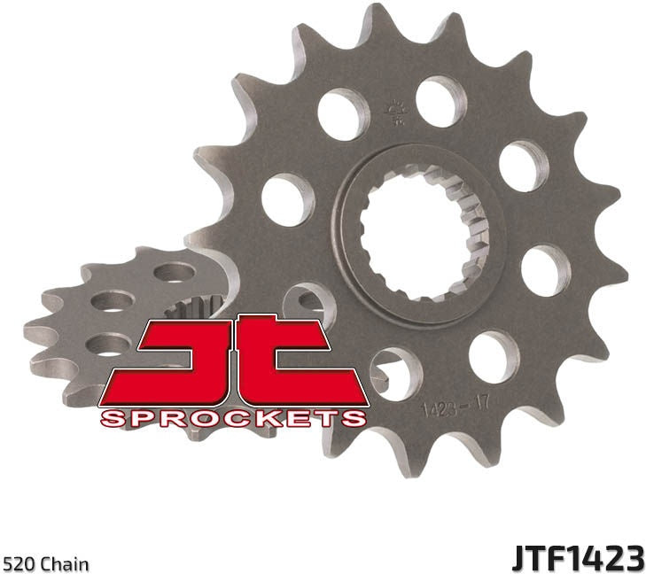 JT SPROCKETS Front Sprocket 17 Teeth Steel Standard 520 Pitch Type 1423 | JTF1423.17