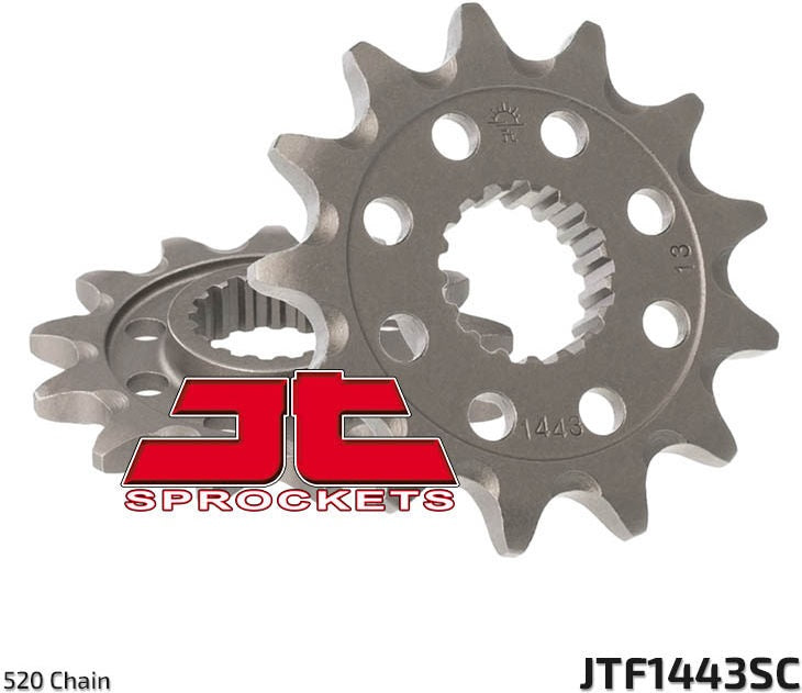 JT SPROCKETS Front Sprocket 13 Teeth Steel Self-Cleaning 520 Pitch Type 1443SC Suzuki RM-Z450 | JTF1443.13SC