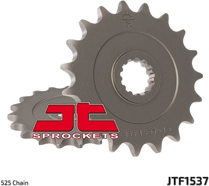 JT SPROCKETS Front Sprocket 17 Teeth Steel Standard 525 Pitch Type 1537 | JTF1537.17