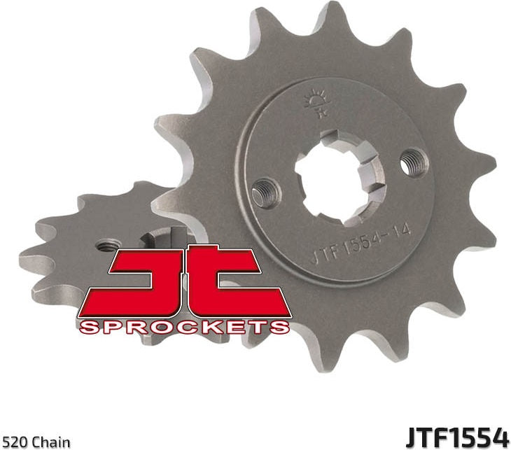 JT SPROCKETS Front Sprocket 14 Teeth Steel Standard 520 Pitch Type 1554 | JTF1554.14