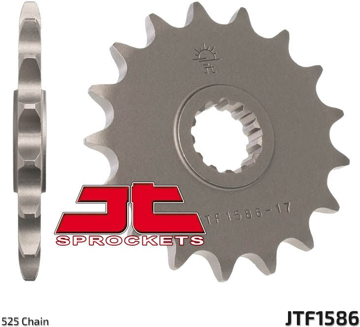 JT SPROCKETS Front Sprocket 15 Teeth Steel Standard 525 Pitch Type 1586 | JTF1586.15