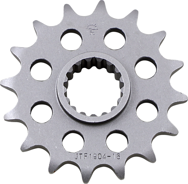 JT SPROCKETS Front Sprocket 16 Teeth Steel Standard 525 Pitch Type 1904 | JTF1904.16