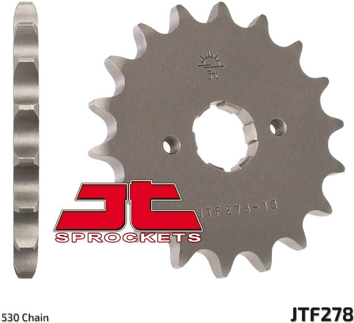 JT SPROCKETS Front Sprocket 16 Teeth Steel Standard 530 Pitch Type 278 | JTF278.16