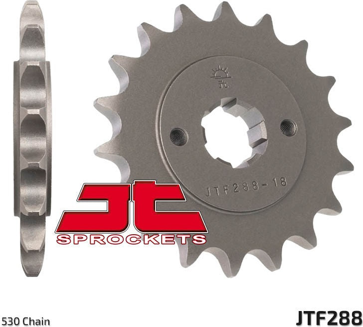 JT SPROCKETS Front Sprocket 18 Teeth Steel Standard 530 Pitch Type 288 | JTF288.18
