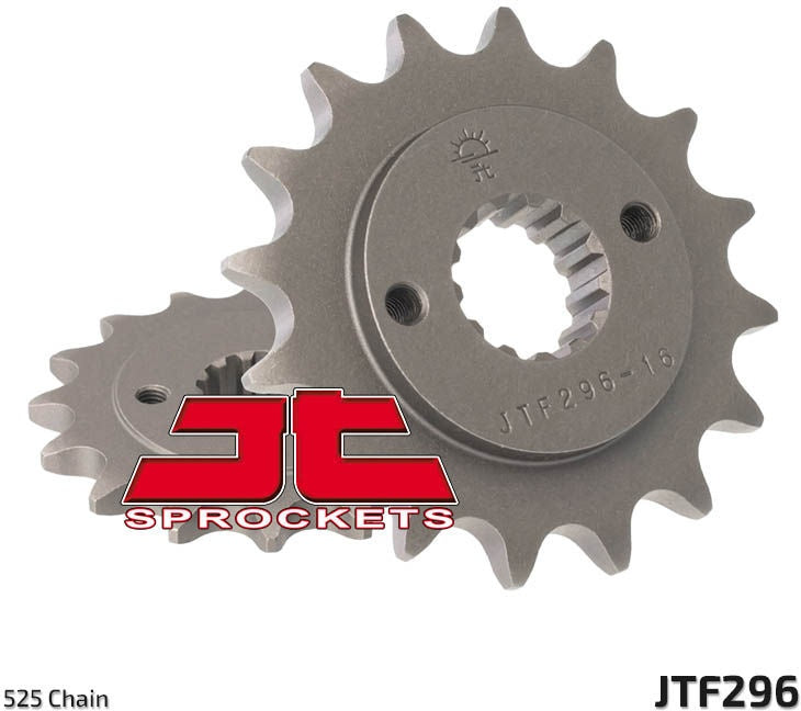 JT SPROCKETS Front Sprocket 16 Teeth Steel Standard 525 Pitch Type 296 | JTF296.16