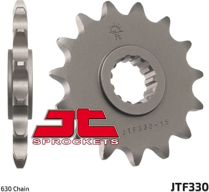 JT SPROCKETS Front Sprocket 15 Teeth Steel Standard 630 Pitch Type 330 | JTF330.15