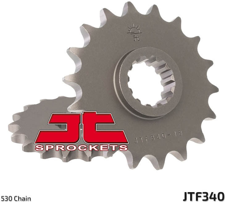 JT SPROCKETS Front Sprocket 18 Teeth Steel Standard 530 Pitch Type 340 | JTF340.18