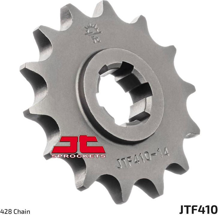 JT SPROCKETS Front Sprocket 16 Teeth Steel Standard 428 Pitch Type 410 | JTF410.16