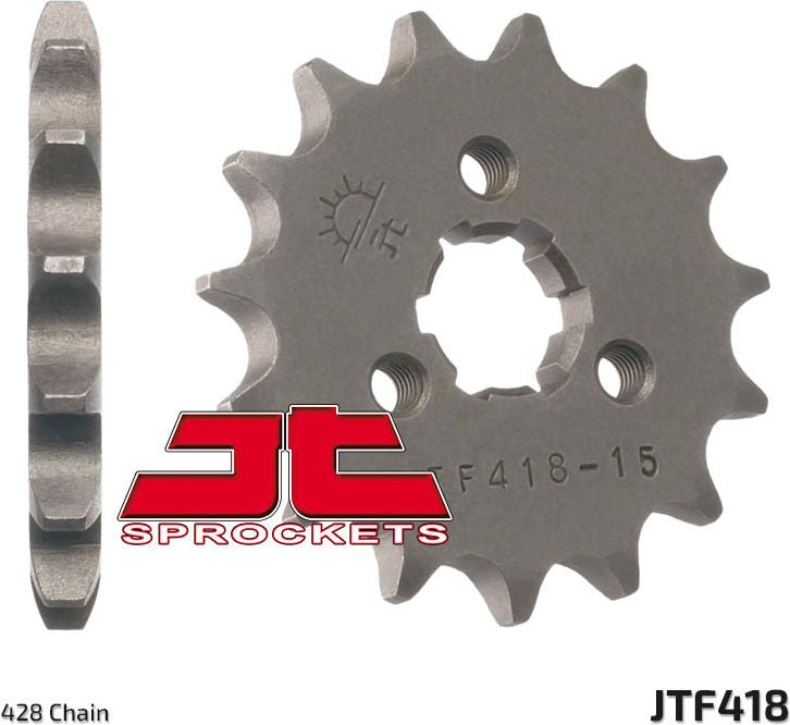 JT SPROCKETS Front Sprocket 14 Teeth Steel Standard 520 Pitch Type 418 Kawasaki KE125 | JTF418.14