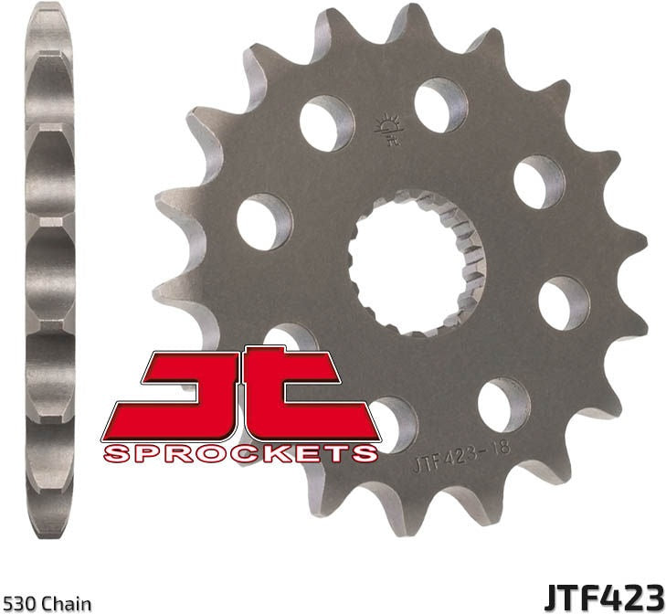JT SPROCKETS Front Sprocket 18 Teeth Steel Standard 530 Pitch Type 423 | JTF423.18