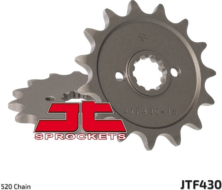 JT SPROCKETS Front Sprocket 15 Teeth Steel Standard 520 Pitch Type 430 | JTF430.15