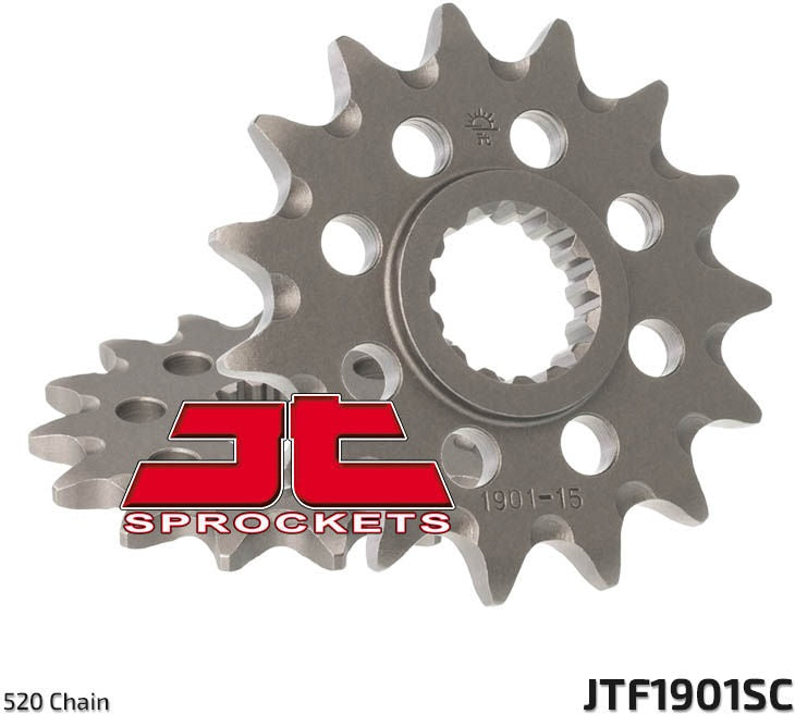JT SPROCKETS Front Sprocket 15 Teeth Steel Self-Cleaning 520 Pitch Type 432 Suzuki DR350R/S | JTF432.15SC