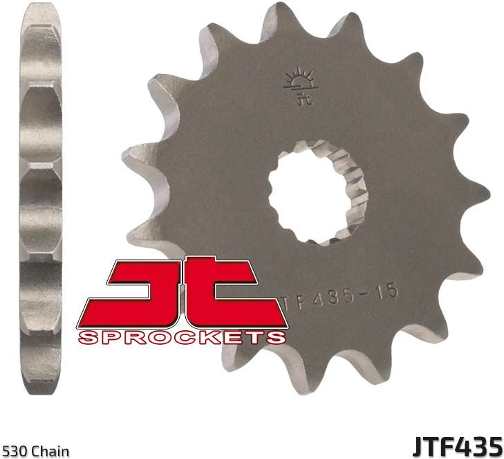 JT SPROCKETS Front Sprocket 15 Teeth Steel Standard 520 Pitch Type S435 | JTF435.15