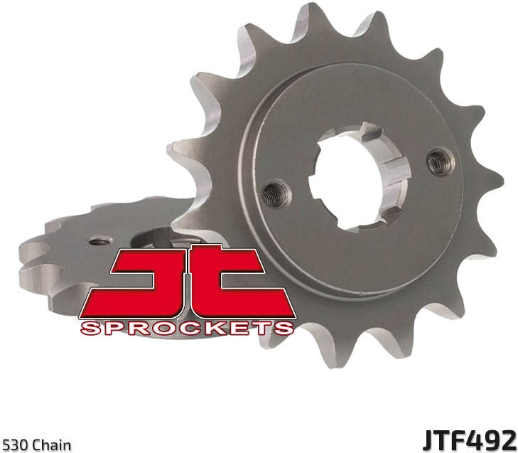 JT SPROCKETS Front Sprocket 15 Teeth Steel Standard 520 Pitch Type 492 | JTF492.15
