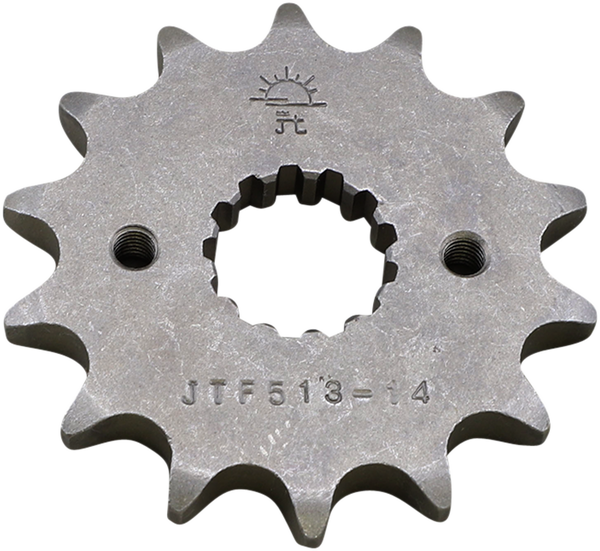 JT SPROCKETS Front Sprocket 14 Teeth Steel Standard 530 Pitch Type 513 | JTF513.14