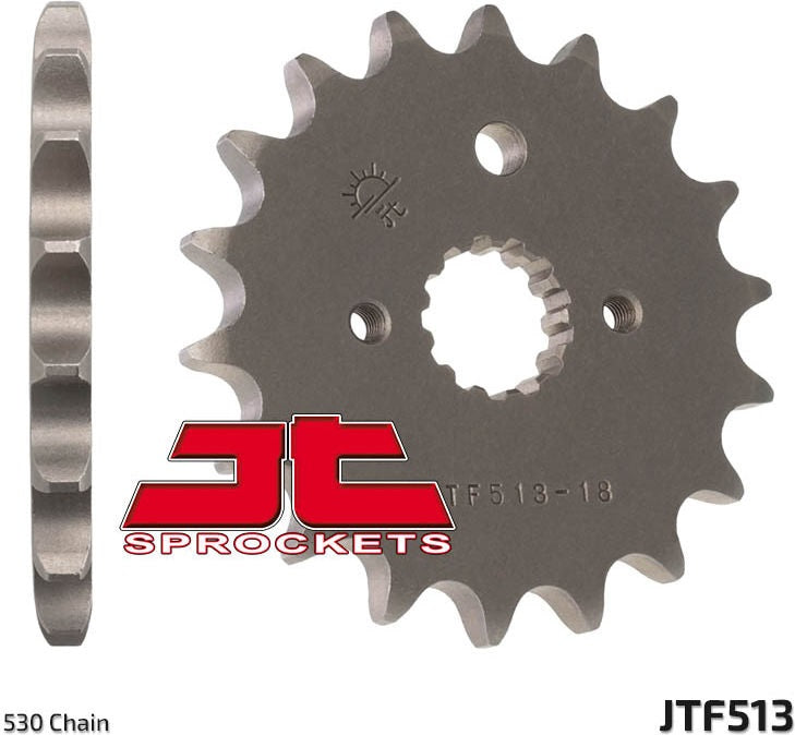 JT SPROCKETS Front Sprocket 16 Teeth Steel Standard 530 Pitch Type 513 | JTF513.16