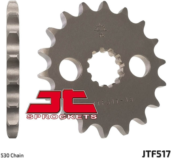 JT SPROCKETS Front Sprocket 15 Teeth Steel Standard 530 Pitch Type 517 | JTF517.15