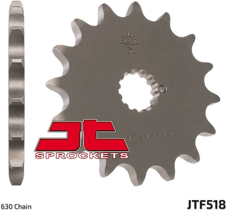 JT SPROCKETS Front Sprocket 15 Teeth Steel Standard 630 Pitch Type 518 | JTF518.15
