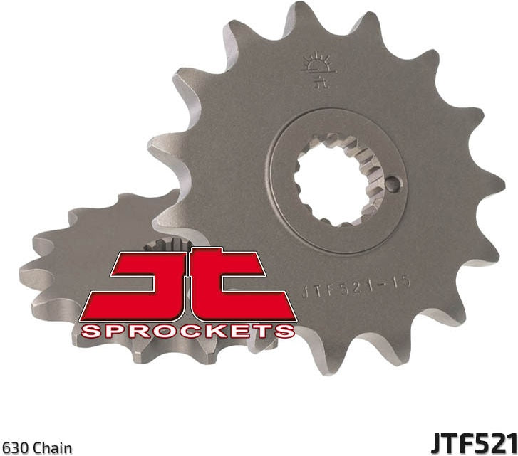 JT SPROCKETS Front Sprocket 15 Teeth Steel Standard 630 Pitch Type 521 | JTF521.15