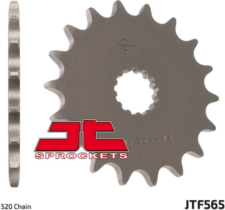 JT SPROCKETS Front Sprocket 15 Teeth Steel Standard 520 Pitch Type 565 | JTF565.15