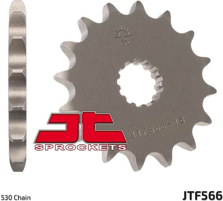 JT SPROCKETS Front Sprocket 12 Teeth Steel Standard 530 Pitch Type 566 | JTF566.12