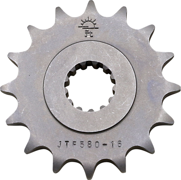 JT SPROCKETS Front Sprocket 16 Teeth Steel Standard 530 Pitch Type 580 | JTF580.16