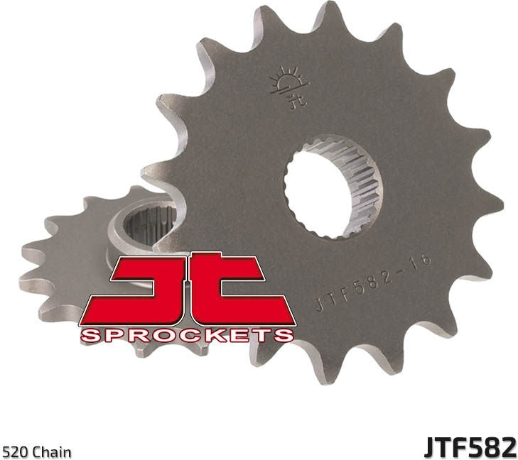 JT SPROCKETS Front Sprocket 16 Teeth Steel Standard 520 Pitch Type 582 | JTF582.16