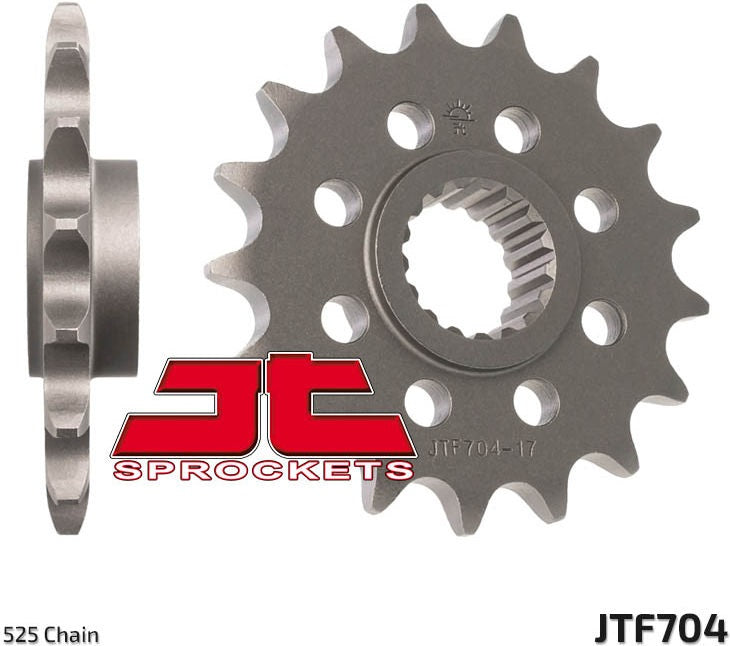 JT SPROCKETS Front Sprocket 15 Teeth Steel Standard 525 Pitch Type 704 | JTF704.15