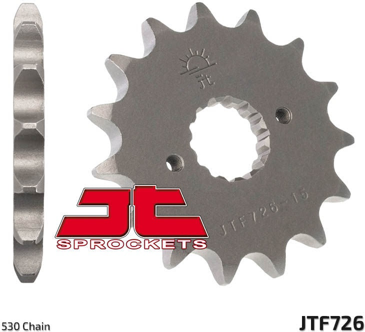JT SPROCKETS Front Sprocket 15 Teeth Steel Standard 520 Pitch Type 726 | JTF726.15