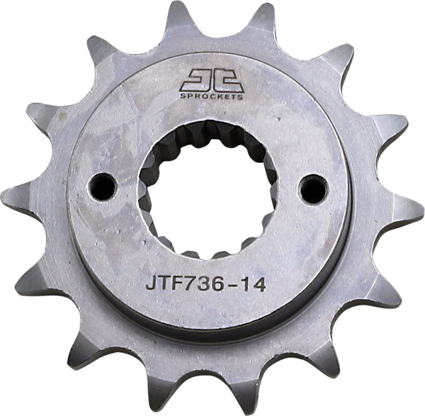JT SPROCKETS Front Sprocket 14 Teeth Steel Standard 520 Pitch Type 736 | JTF736.14