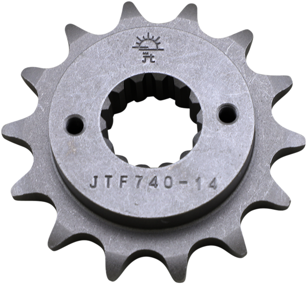JT SPROCKETS Front Sprocket 14 Teeth Steel Standard 525 Pitch Type 740 | JTF740.14