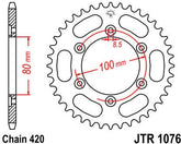 JT SPROCKETS Rear Sprocket 48 Teeth Steel Standard 420 Pitch Type 1076 | JTR1076.48