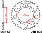 JT SPROCKETS Rear Sprocket 58 Teeth Steel Standard 420 Pitch Type 1131 | JTR1131.58