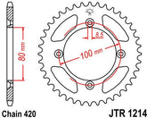 JT SPROCKETS Rear Sprocket 46 Teeth Steel Standard 420 Pitch Type 1214 | JTR1214.46