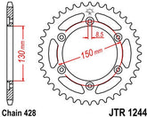 JT SPROCKETS Rear Sprocket 51 Teeth Steel Standard 428 Pitch Type 1244 | JTR1244.51