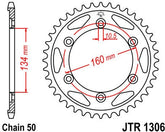 JT SPROCKETS Rear Sprocket 43 Teeth Steel Standard 530 Pitch Type 1306 | JTR1306.43