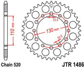 JT SPROCKETS Rear Sprocket 40 Teeth Steel Standard 520 Pitch Type 1486 | JTR1486.40