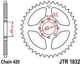 JT SPROCKETS Rear Sprocket 52 Teeth Steel Standard 420 Pitch Type 1832 | JTR1832.52