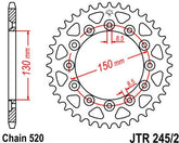 JT SPROCKETS Rear Sprocket 45 Teeth Steel Standard 520 Pitch Type 245/2 | JTR245/2.45