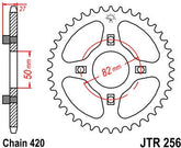 JT SPROCKETS Rear Sprocket 43 Teeth Steel Standard 420 Pitch Type 256 | JTR256.43