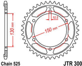 JT SPROCKETS Rear Sprocket 46 Teeth Steel 525 Pitch Type 300 | JTR300.46