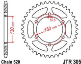 JT SPROCKETS Rear Sprocket 46 Teeth Steel Ultra-Light Hard Anodized 520 Pitch Type 305 | JTR305.46